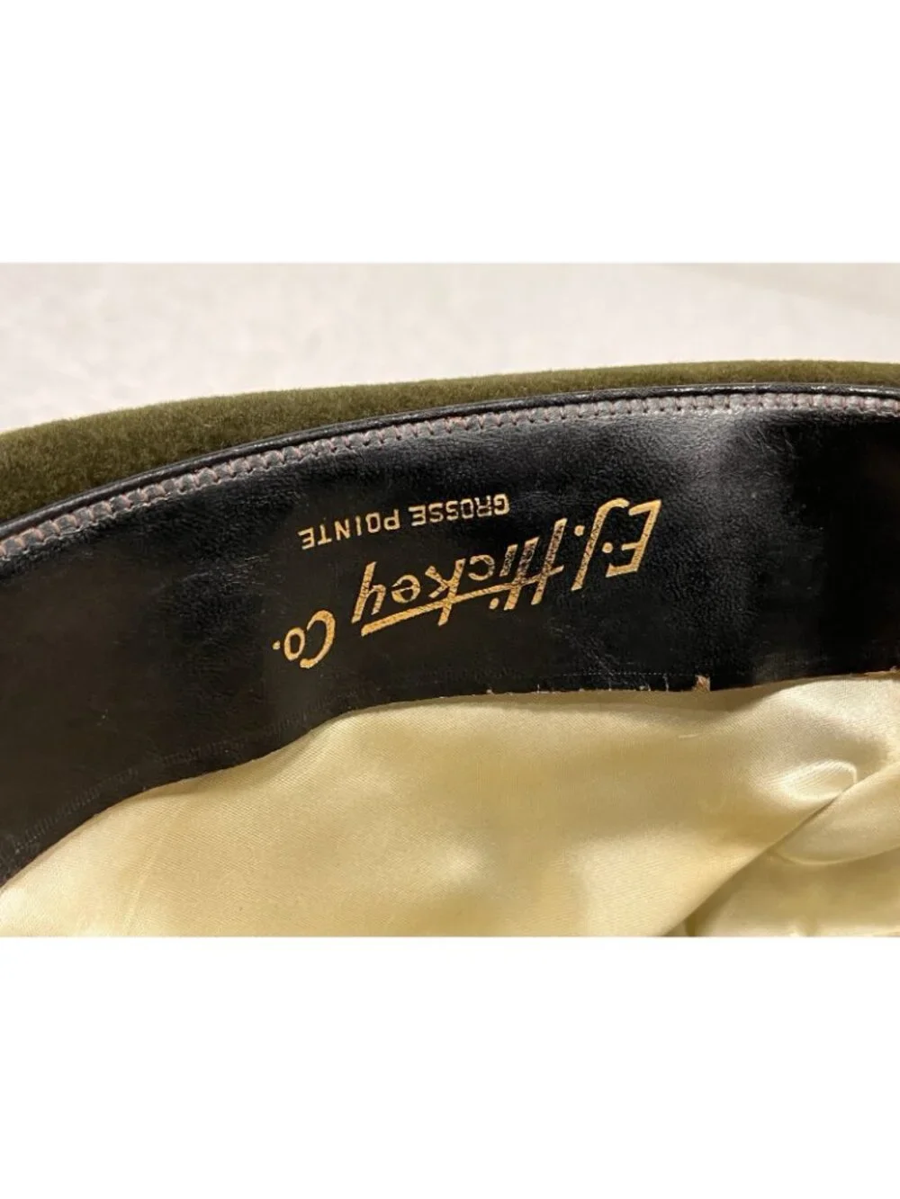 Vtg White New Haven Fur Felt Fedora Hat E.J. Hickey Co Sz 7 St Patrick’s Day - Picture 11 of 11